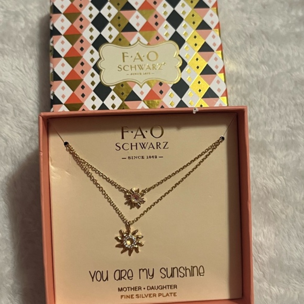 FAO Schwarz Gold Necklace Set